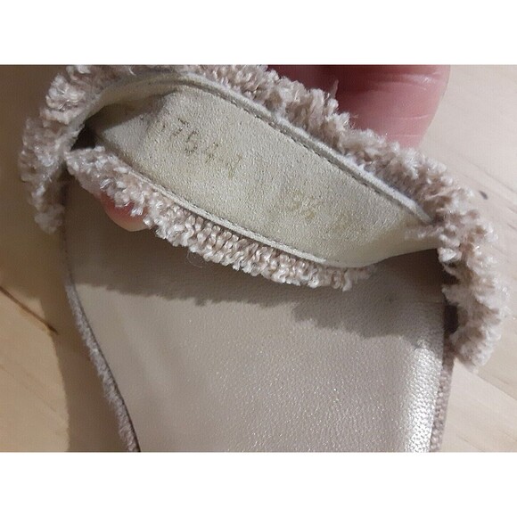 Stuart Weitzman Chaingang Canvas Frayed Sandals Size 9.5 - Picture 11 of 11